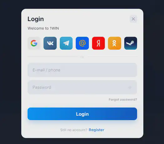 1win login
