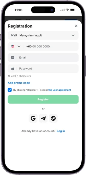 How to select myr currency during 1win registration for local payments