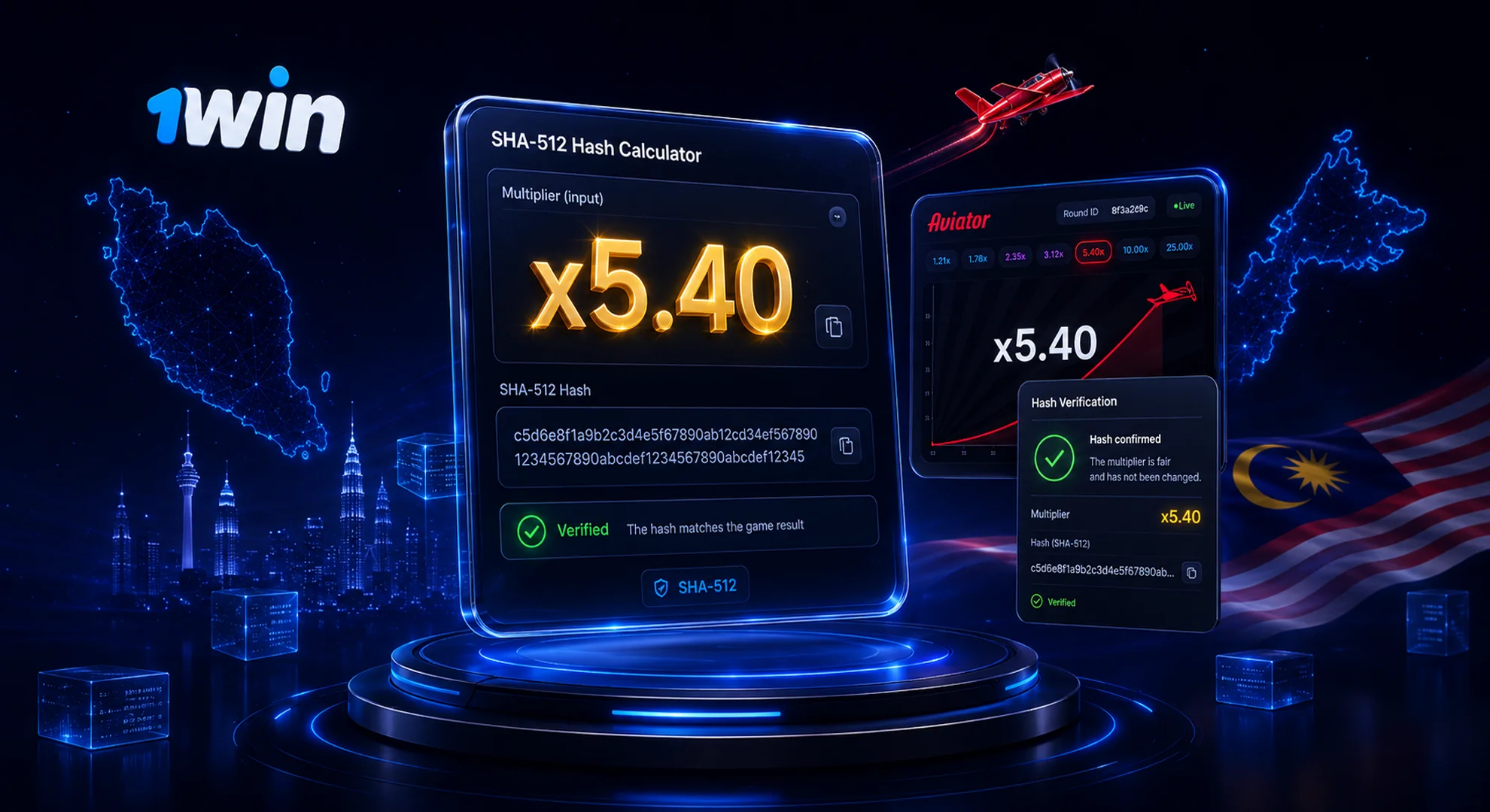 Verifying Aviator game transparency using independent SHA512 hash calculator