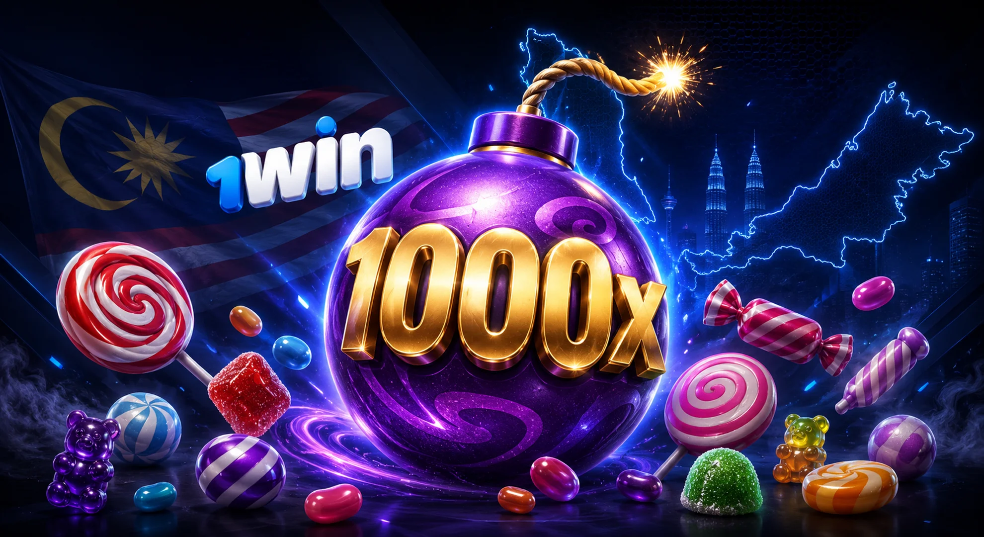 Sweet Bonanza 1000 slot game bomb multiplier 1win 2026