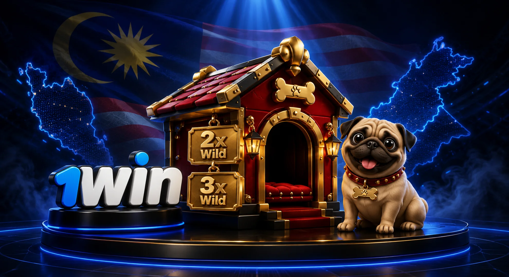 The Dog House slot game with sticky wilds on 1win 2026