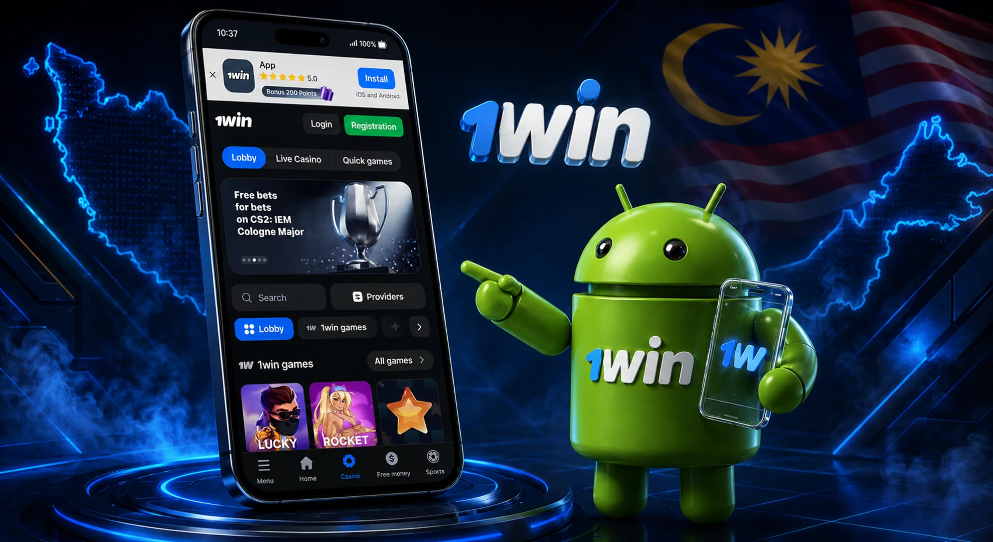 How to download 1win APK for Android in Malaysia step by step