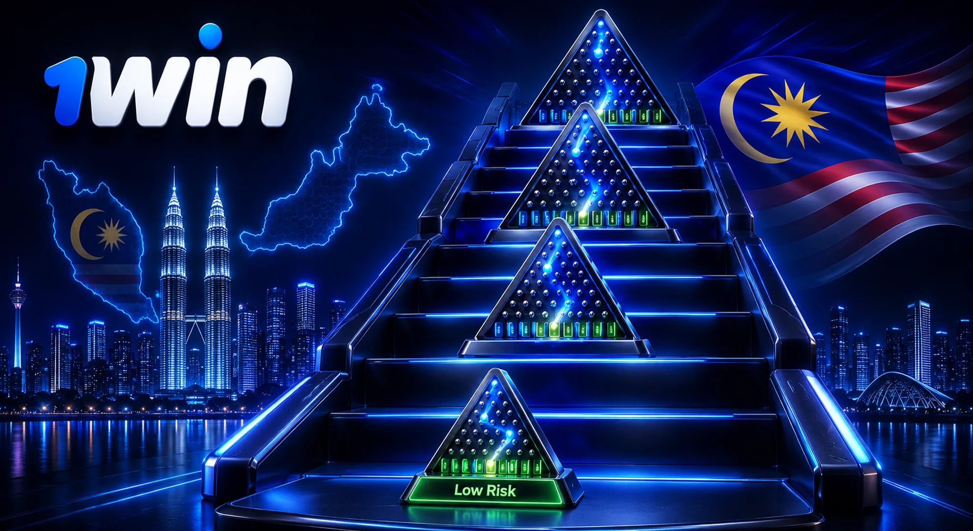 1win Plinko conservative ladder strategy with low risk settings
