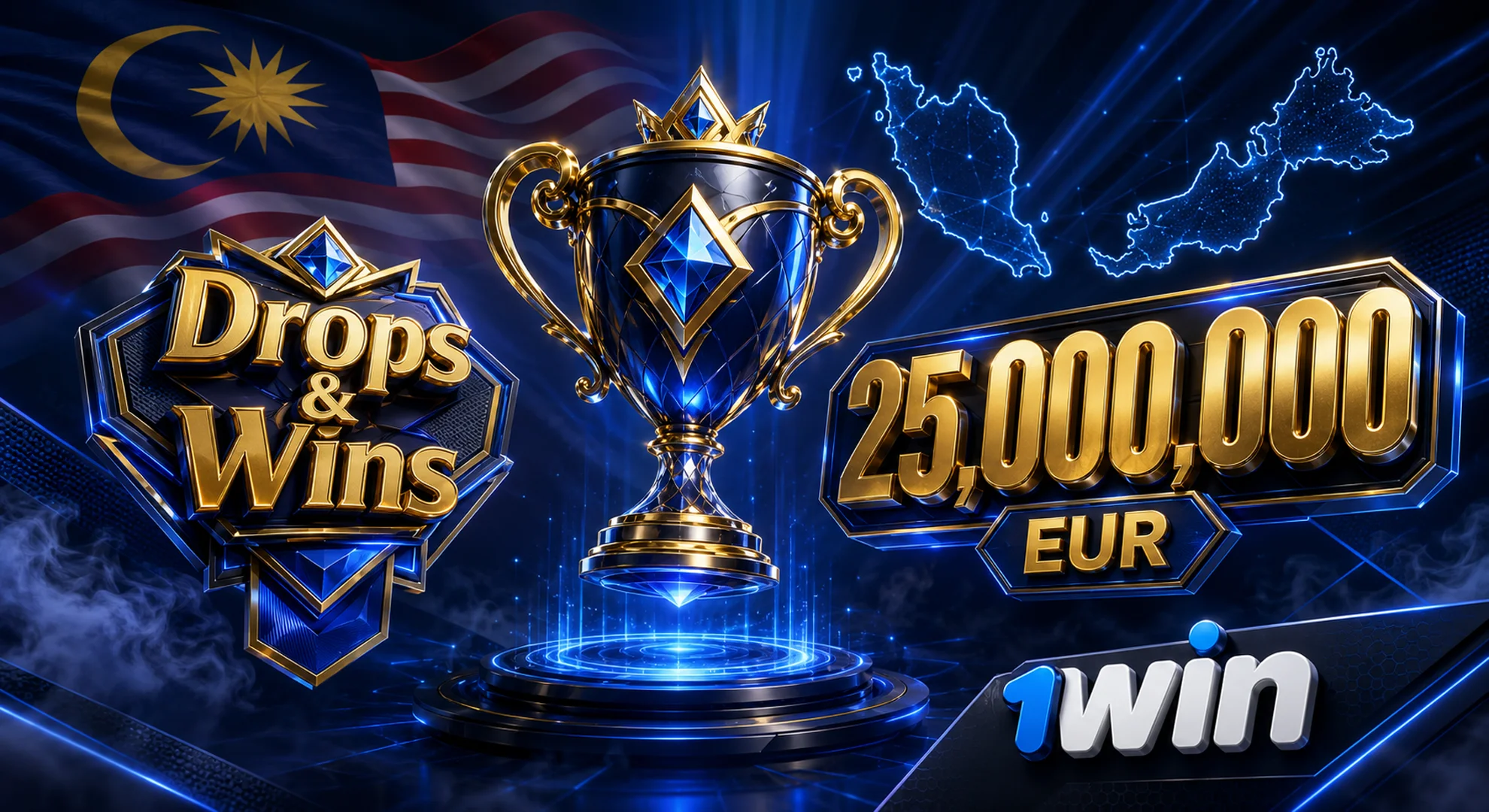 1win Drops and Wins tournament by Pragmatic Play 25 million EUR prize pool